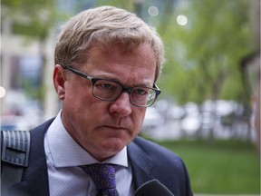 Alberta Minister of Education David Eggen arrives for a cabinet meeting in Calgary on May 28, 2015. File photo.
Alberta's education minister says the salaries for school superintendents are out of line with the rest of the province and need to be reined in. David Eggen says he's looking at a number of options, including a pay cap and a salary grid.