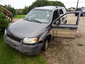 The Ford Escape that Colten Boushie and his friends were in on the day Boushie was fatally shot.