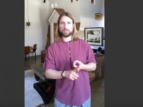 Screen capture of David Stephan's 24-minute statement on Facebook Live from Saskatoon, Sask. on Sunday, Feb. 11 2018. Stephan, who was convicted of failing to provide the necessaries of life in connection with the death of his 19-month-old son, who passed away from viral meningitis.