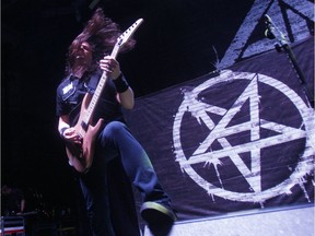 Guitarist Jonathan Donais, of the band Anthrax, plays on May 1, 2015 at Revolution Place in Grande Prairie. The band performed at the Roadhouse in Edmonton on Feb. 19, 2018.