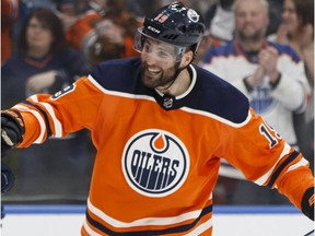 Edmonton Oilers forward Patrick Maroon on Dec. 21, 2017, during NHL action against the visiting St. Louis Blues.