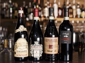 Amarone wines on display at The Almanac in Edmonton, Alberta on Wednesday, Feb. 14, 2018.