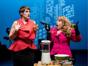 Jocelyn Ahlf, left, and Andrea House star in Women on the Verge of a Nervous Breakdown at the Varscona Theatre.