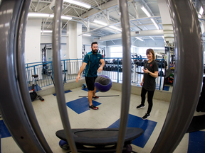 YMCA Health Challenge participant Gregg Reynolds works out at the William Lutsky Family YMCA.