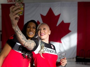 Phylicia George is in a different sport now, having crossed over from hurdling to take a spot as brakeman for bobsleigh driver Kaillie Humphries.