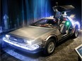 The DeLorean Time Machine in the POPnology exhibition at the Telus World of Science in Edmonton.