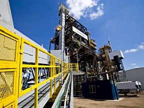 The new facility at the grand opening of Enerkem Alberta Biofuels' full-scale waste-to-biofuels and chemicals facility at the Edmonton Waste Management Centre in Edmonton on June 4, 2014.