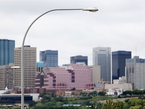 A street light, in Edmonton Alta.