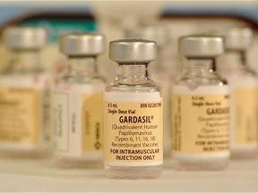 Gardasil, the HPV vaccine, on display at an Alberta Health Services news conference at the Cross Cancer Clinic. The son of the former chairman of a Catholic school district was vaccinated without the parents' permission.