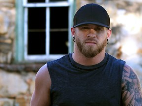 Brantley Gilbert performs at Rogers Place on Tuesday night.