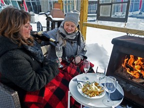 On Cafe Bicyclette's patio with Juanita Roos on a cold Edmonton day earlier this month.