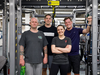 Health Challenge participants post-workout at Jamie Platz Family Y. From left, Chris Petrie, Mark Hill, trainer Jenna Buckley and Stephen Keppler. Follow the Challenge from the beginning at northernalberta.ymca.ca/challenge.