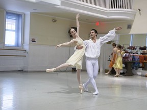 Alberta Ballet dancers Jennifer Gibson and Kelley McKinlay rehearse for the upcoming show, Cinderella.