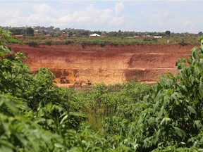 General view of the copper and cobalt mine of Kolwezi on February 14, 2018.