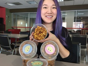 Alysia Lok of Caramunchies has a booth at the City Market in Edmonton.