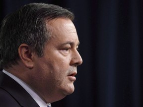 UCP Leader Jason Kenney introduces his leadership team in Edmonton on Monday October 30, 2017. Alberta's governing NDP and the opposition United Conservatives are clashing over the ethics of setting up supervised drug consumption sites.