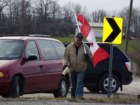 Randy Fleming protesting on Dec 1, 2007.