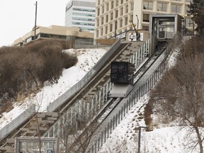 Edmonton's river valley funicular.