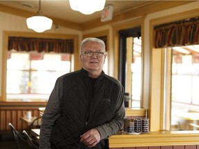 Hap Myers of Hap's Hungry House poses for a photo in the restaurant he's run for the past three decades on Stony Plain Road in Edmonton, on Thursday, March 29, 2018.