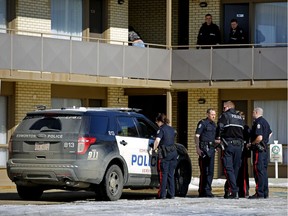 Police responded to the Whitemud Inn in south Edmonton on Wednesday afternoon, March 14, 2018 to make an arrest.