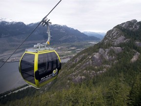 The Sea to Sky Gondola in Squamish, B.C. File photo.