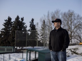 Softball coach Pete Howell pictured in Edmonton, on Wednesday, March 21, 2018. Howell quit coaching after learning a 15-year-old transgender girl would have to provide medical documentation of gender reassignment.
