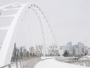 The recently completed Walterdale Bridge in Edmonton