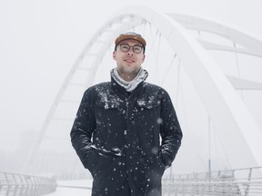 Architect Josh Kjenner on the recently completed Walterdale Bridge, Tuesday, March 27, 2018.