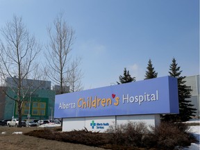 Alberta Children's Hospital in Calgary on Wednesday April 4, 2018 where children form the Stoney First Nation were taken  after an incident. Leah Hennel/Postmedia