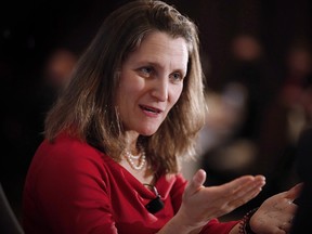 Canada's Minister of Foreign Affairs, Chrystia Freeland.