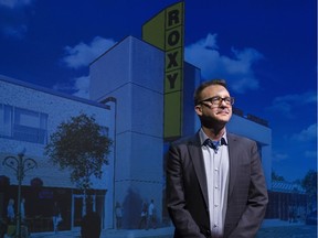 Theatre Network artistic and executive director Bradley Moss at a news conference where deputy premier Sarah Hoffman announced $2.5 million in provincial funding for a new Roxy Theatre, in Edmonton on Monday. April 23, 2018.
