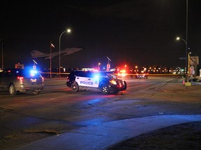 Police investigate a fatal pedestrian collision that killed a 16 year old girl in the area of 113 Street and Kingsway Avenue at around 11 p.m Sunday. Photo/Benoit Girard