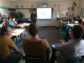 Community members gathered at Mayfield School on the evening of April 25, 2018, to give Edmonton Public Schools feedback about some of the concept plans for consolidating and replacing schools in northwest Edmonton.