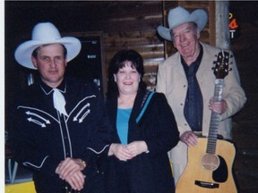 Bev Munro, right, with
Randy Hollar and Joyce Smith before a 2003 Country Music Legends concert.