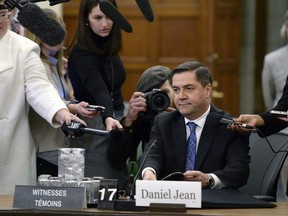 Daniel Jean, National Security and Intelligence Adviser to the Prime Minister, prepares to appear at a Commons national security committee on Parliament Hill in Ottawa on Monday, April 16, 2018.