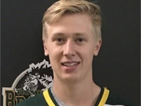 Humboldt Broncos defenceman Stephen Wack is shown in this undated team photo. A defenceman for the Humboldt Broncos is among 15 killed in a horrific bus crash in Saskatchewan. Alicia Wack, cousin of Stephen Wack, told