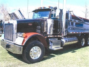 A truck owned by AB Gill Trucking Ltd.