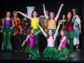 Students take part in Louis St. Laurent high school Cappies production of the Little Mermaid on Friday, April 13, 2018 in Edmonton.