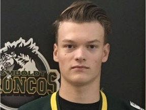 Humboldt Broncos player Logan Hunter, who is from St. Albert, Alberta. ORG XMIT: POS1804071217450923