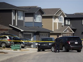 Homicide detectives are investigating an overnight incident near 219 Street and 84 Avenue in Edmonton on Saturday, April 28, 2018.