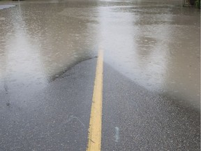 File photo of a flooded road.