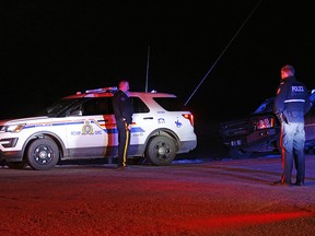 Strathcona County RCMP Major Crimes Unit were investigating an incident Monday night (April 9, 2018) near Ellerslie Road and Meridian Street. (PHOTO BY LARRY WONG/POSTMEDIA)