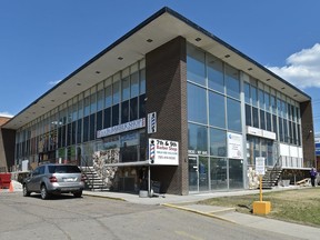 This commercial building, shown on May 23, 2018, is being redeveloped at 109 Street and 107 Avenue in Edmonton.