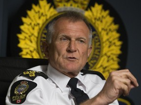 Edmonton Police Service Chief Rod Knecht speaks to the media at the EPS headquarters, Tuesday, May 29, 2018.