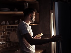 A snack munched late at night counts toward your total since it demands processing and stimulates your system, says fitness columnist Paul Robinson.