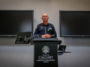 Tom Sampson, Chief of the Calgary Emergency Management Agency, provides an update on today's Alert Ready test on Wednesday, May 9, 2018. Al Charest/Postmedia