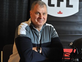 Canadian Football League commissioner Randy Ambrosie at the CFL's annual winter meetings in Banff, Alta., on Jan. 10, 2018