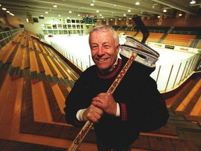 Retired University of Alberta Golden Bears hockey coach Clare Drake in 1999.