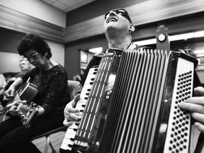 The Wild Rose Old Tyme Fiddlers Association hold one of their weekly jam sessions at the Pleasantview Community Hall near 109 Street and 57 Avenue.