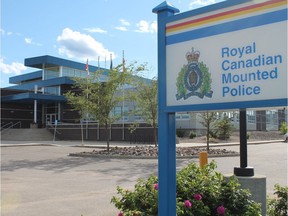 The exterior of the Wood Buffalo RCMP detachment on Paquette Drive in Fort McMurray, Alta. on Monday, July 25, 2016. Kyle Darbyson/Fort McMurray Today/Postmedia Network. ORG XMIT: POS1612221837221449